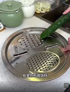 Baskom Parut Set 3in1 Baskom Parutan Saringan Pengiris Sayuran Buah Stainless Steel Serbaguna