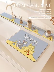 BEIAISI | Water Absorption Pad for Bathroom Countertop Sink Edge Kitchen Faucet