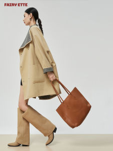 PlumJan | Beige Notched Collar Mid-length Women Trench Coat