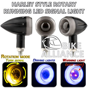 ✔READY STOCK✔ HARLEY STYLE ROTARY RUNNING LED SIGNAL LIGHT UNIVERSAL Y15ZR Y15 Y125Z RS150 RS150R WAVE EX5 LC135 BENELLI