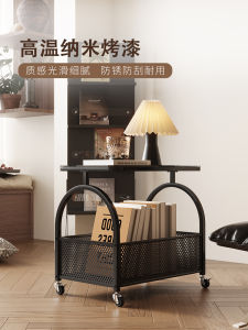 French Entry Lux Fancy Chinese Style Creative Movable Trolley Internet Celebrity Snacks Sofa Small Table Storage Rack
