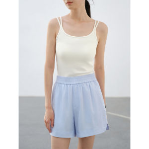 Áo Vest Nữ Mùa Hè 2025 Thiết Kế Mới Nhẹ Ôm Vừa Vặn Ngắn Áo Khoác Ngoài Dây Đeo Vai Đôi Áo Chui Đầu Cổ Chữ V