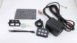 RYSJM | 6 Gang Switch Panel 12V Light On-Off Control Relays System Slim Electronic Relay System for SUV Boat Caravan