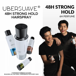 Ubersuave 48H Strong Hold Hair Spray - Ultra Long Lasting Humidity Resistance 6H Perfume Super Quick Dry Easy Wash