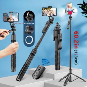 L16 1530mm Wireless Selfie Stick Tripod Stand Foldable Monopod for Gopro Action Cameras Smartphones Balance Steady Shooting Live
