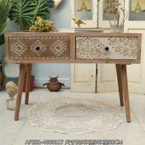 French Country Style Wooden Arched Iron Double Door Storage Cabinet Sideboard Cabinet Glass Cabinet