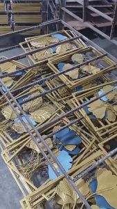 Pink Metal Wall Decor for Home Leaf Art Gold Framed Nordic Style Home Display Living Leaves Artwork