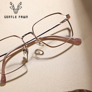 Gentle Fawn Frame Kacamata Titanium Ringan Kokoh Bentuk Kotak Bisa Minus Fashion Pria Wanita Trendy Style 70001