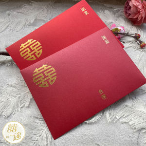 High-End Thickened Pearlized Envelope Wedding Invitations Gold Stamping Business Invitation Letter Cover Chinese Style Scroll Form
