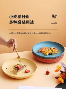 Large Size Bone Disc Home Use Plate Snack Plate Fruit Plate Dining Table Trash Bone Residue Storage Wheat Plate Disc