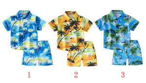 lontakids 2Pcs Kid Baby Boy Printed Shirt Shorts Suit Set Short Sleeve Summer Beach Children’s Clothing Hawaii Casual Outfit for Kid Toddler Boys