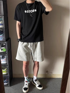 Gray Basketball Sports Shorts Mens Summer Running Special Casual Pants Youth Fitness below Knee Five-Quarter Length