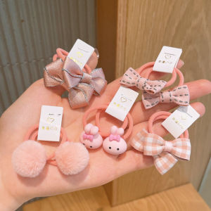 Adorable Butterfly Knot Hair Accessories Elastic Band Girls Hair Ties Baby Head Ropes Non-Damaging Princess Style Hair Accessories