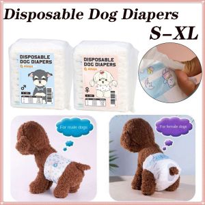 10PCS Disposable Dog Diapers Leakproof Pet Diapers Super Absorption Puppy Dog Physiological Pants