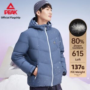 PEAK | Slim Short Hooded Casual Versatile Windproof Warm Mens Down Jacket