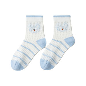 miiow | Catman Childrens Socks Boys Summer Thin Mid-calf Breathable Mesh Cotton Socks Comfortable Soft Combed Cotton Polyester Blend