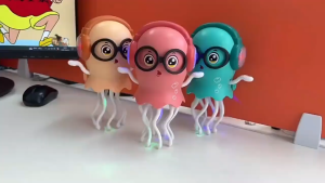 Mainan Anak Ubur Ubur Cumi Menari - JellyFish Dancing LED + Musik JELLYFISH BUMP & GO -ZS