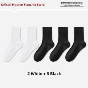 MiiOW | Bamboo Fiber Mens Socks Breathable Moisture Absorption Mid-calf