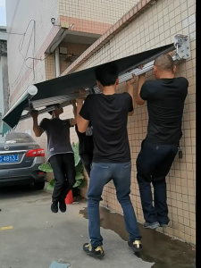 Foldable Awnings Rotating Aluminum Bracket Windproof Rainproof And Sunproof Retractable Awning