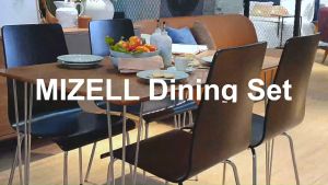 hinlim.com - MIZELL Dining Set / Set Meja Makan/ Dining Room Furniture / Kitchen Table Chair / Meja Makan Berkayu 餐桌椅