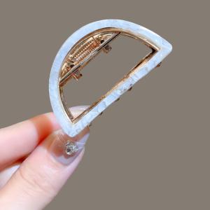 Medium Size Alloy Hairpin Half up Half down Hairstyle Small Hollow round Hair Accessories Suitable for Thin Hair Korean Style