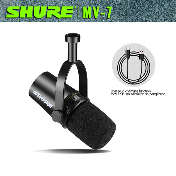shure mv7 condenser microphone original,condenser mic,microphone for videoke,microphone for