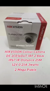 <SG Local Seller> Hikvision Full-HD 1080P 2MP 24IR IP66 DOME/Turret CCTV Camera (2.8mm) Model:DS-2CE56D0T-IRF
