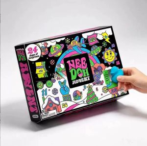 NeeDoh | Bộ Đồ Chơi Giảm Stress Mini Dạng Squishy 24 Ngày Cho Lịch Chờ Giáng Sinh - Hộp Quà Bất Ngờ Ngày Lễ Giúp Thư Giãn Cảm Giác Dành Cho Lứa Tuổi Từ 14 Trở Lên