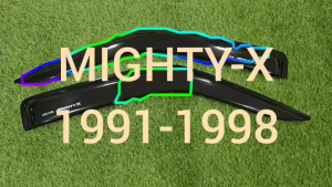 คิ้วกันสาด กันสาด กันสาดประตู คิ้ว ดำทึบ รุ่น 2ประตู ช่วงยาว หัวเดียว โตโยต้า ไฮลักซ์ ไมตี้เอ็กซ์ Toyota Mighty-x Mighty (รุ่นแค๊บใส่ได้)