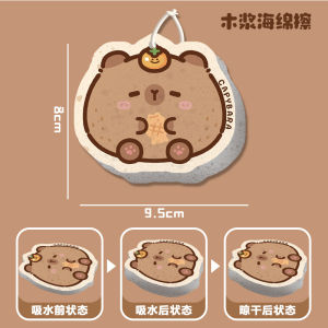 Water Activated Kitchen Sponge Scrubber Dishwashing Oil Resistant Wood Paddle Stain Removal Brush for Pots New Model