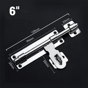 AmoKi Stainless Steel Hardware Door Lock Bolt Latch Padlock Clasp Stainless Steel 4" 6" 8"
