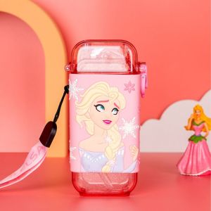 DISNEY Tritan Water Straw Bottle with Strap 280ml BPA Free