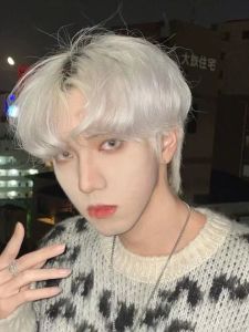 Hair Color Cream Linen White Gold Color Internet Celebrity Lake Blue Gray Ice Blue Silver White Granny Grey Own Hair Dye Pencil Gray