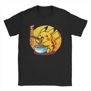 Bandai | New Pocket Monsters Mens Pure Cotton Casual Round Neck T-shirt Short Sleeved Clothing Summer Sports Casual Half Sleeved Top