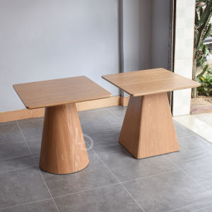 Solid Wood Small round Table for Coffee Shop Hotel Sales Office 4S Store Reception Table Nordic Style Assembly Required