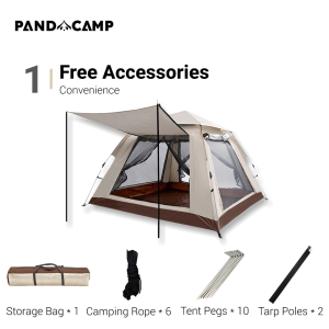 Khemah Keluarga Camping Automatic Family Tent Foldable Waterproof Kemah Outdoor Tent Hiking Picnic