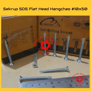 (20 pcs) Skrup Flat Head 10x50 Sekrup Roofing SDS FH 5CM