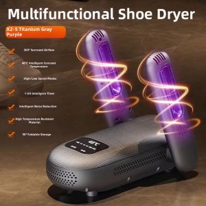 HELLOLEIBOO | UV Sterilization Shoe Dryer with 48C Constant Temperature Drying Smart NEC Control 360-Minute Timer Portable Foldable Compact Design for Home Dorm Use