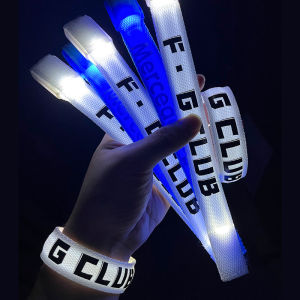 Luminous Bracelet Customized Event Atmosphere Props Concert Fluorescent Flash Wristband Bar Disco Night Running Support