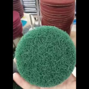 5 Inch Round Flocking Scouring Pad Heavy Duty Nylon Sponge 180-3000 Grit Industrial Metal Polishing Pad