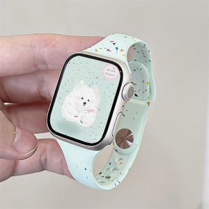 Breathable Silicone Sport Watch Band for Apple Watch S9 Ultra2 Hole Pattern Comfortable Band Suitable for Men Women Children