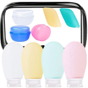 Sentexin Silicone Travel Bottle for Toiletries 3/9 Pack Leak Proof Refillable Travel Containers Squeezable Travel Essentials for Shampoos onditioner and Cream (BPA Free)