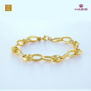 HABIB Oro Italia 916 Yellow Gold Bracelet GW43650723