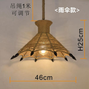 โคมระย้าเชือกป่านสไตล์อเมริกันโคมไฟย้อนยุคสไตล์อุตสาหกรรมนอร์ดิกสำหรับบาร์ร้านอาหารร้านเสื้อผ้าร้านกาแฟมีสไตล์เฉพาะตัวสุดครีเอท