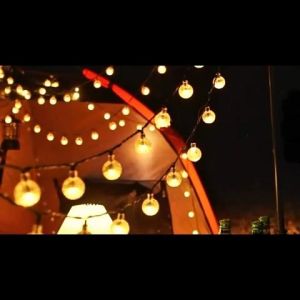 Decoration 7M 50 Light Warm String Light Solar Waterproof Crystal Ball Bubbles Lights Christmas Lights