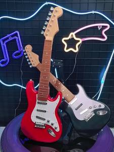 17-Inch Kids Electric Guitar Toy with LED Lights Musical Instrument for Boys Girls Fun Learning Playtime Party Birthday Gift