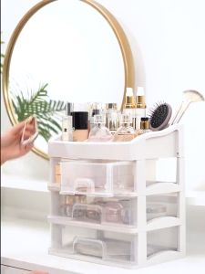 Rak Kosmetik 3 Laci Susun / Tempat Cosmetic Makeup / Kotak Make Up Premium