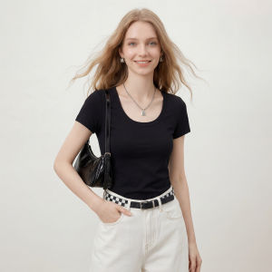 LIDIA | Pink Stylish Slim Fit T-shirt Thin