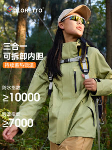 Three-in-One Outdoor Shell Jacket Mens and Womens 2024 New Arrival Detachable Windproof Waterproof Spring and Autumn Coat Mountaineering Clothing