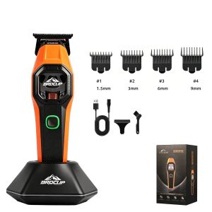 BRDCLIP | BRDCLIP Hair Trimmer Professional Shaver Vector Motor 13000 RPM Cordless Hair Clippers Metal Trimmer for Men BRD-2601 2602 2603